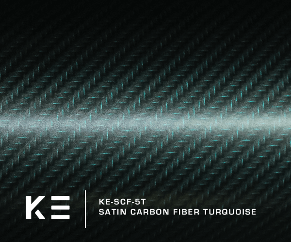 KE-SCF-5T - Satin Carbon Fiber Turquoise