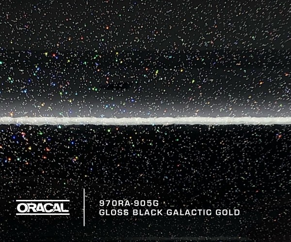 Oracal 970RA-905G Gloss Black Galactic Gold