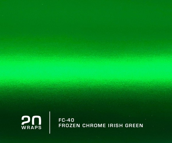 20WRAPS FC-40 Frozen Chrome Irish Green