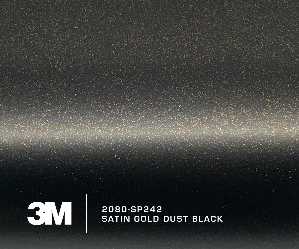 3M 2080SP242 Satin Gold Dust Black Car Wrap folie WrapSupply