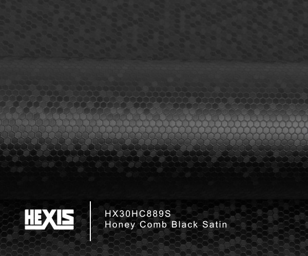 HEXIS | SKINTAC | HX30HC889S | Honeycomb Black Satin