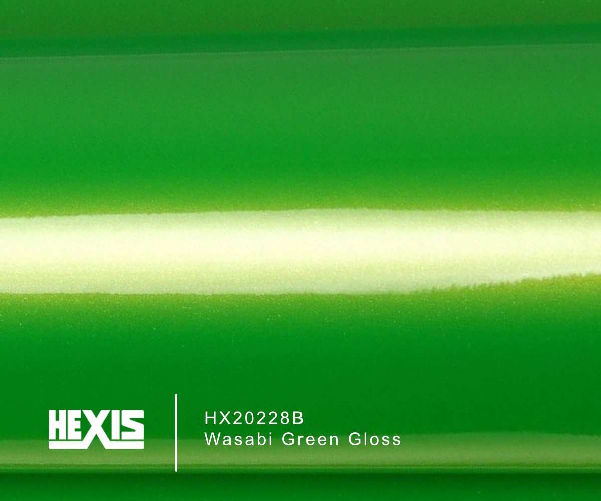 HEXIS® SKINTAC HX20228B Wasabi Green Gloss Wrap folie WrapSupply