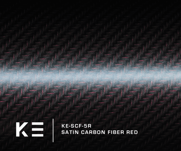 KE-SCF-5R - Satin Carbon Fiber Red